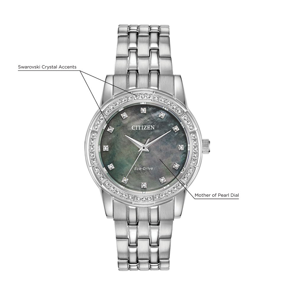 Ladies Citizen Eco-Drive Silhouette Crystal Watch