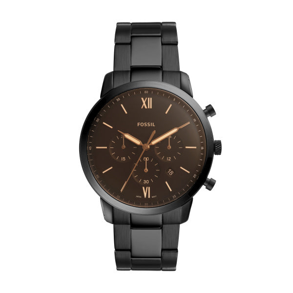 Fossil Chronograph Black Stainless Steel Watch