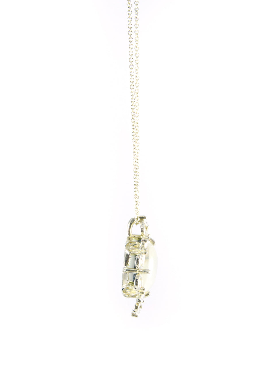 Citrine & mother of pearl diamond necklace by Galatea | GAL-0070