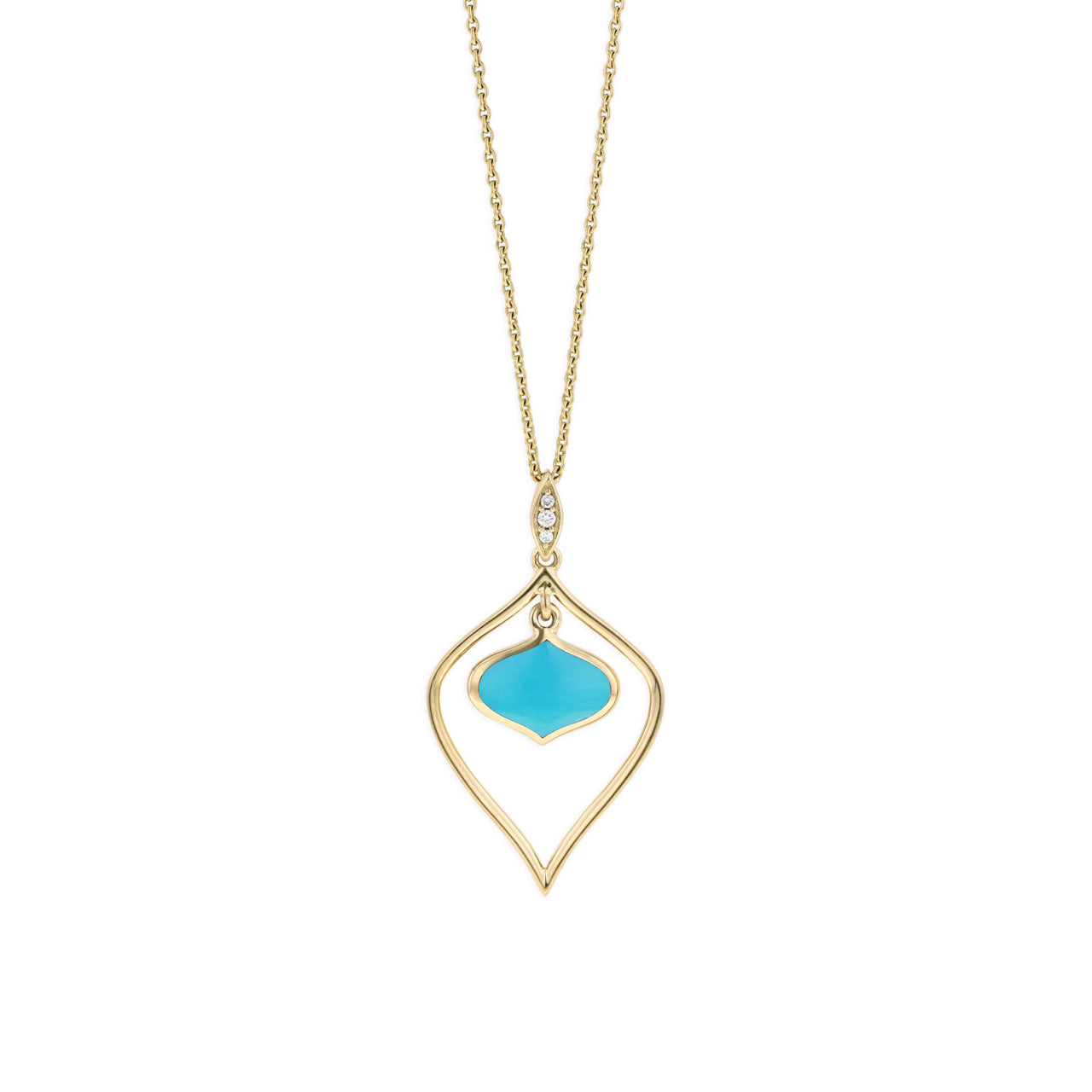 Kabana Alhambra Turquoise & Diamond Pendant | 804-00031