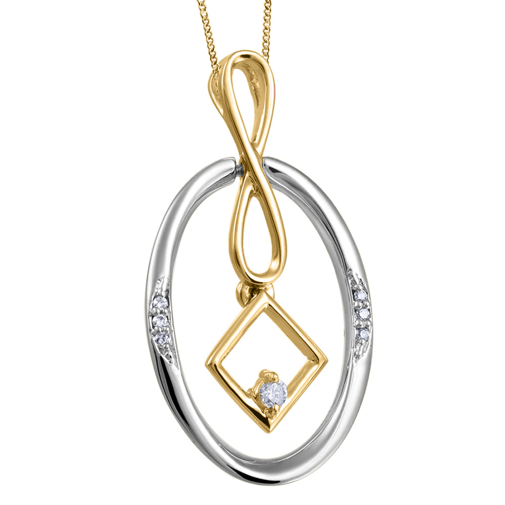 10kt Two-Tone Diamond Necklace |160-00756