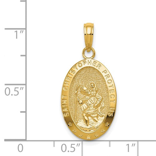 14k Saint Christopher Medal Charm