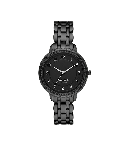 Kate Spade Watch with Black Stainless Steel Band