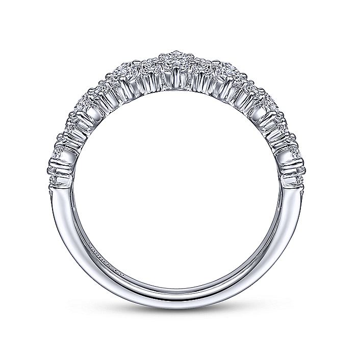 14K White Gold Pavé Diamond Ring | LR52010W45JJ