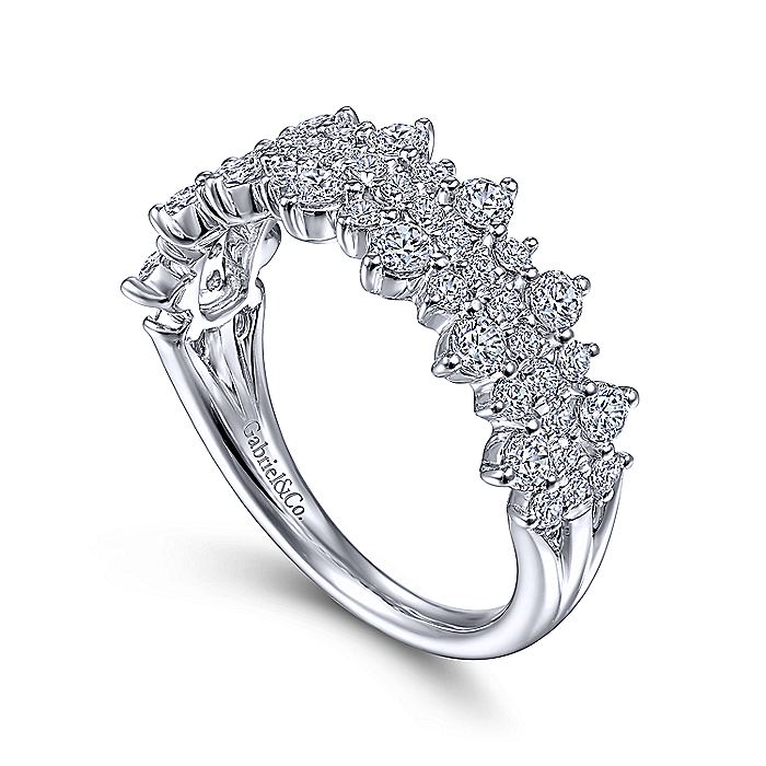 14K White Gold Pavé Diamond Ring | LR52010W45JJ