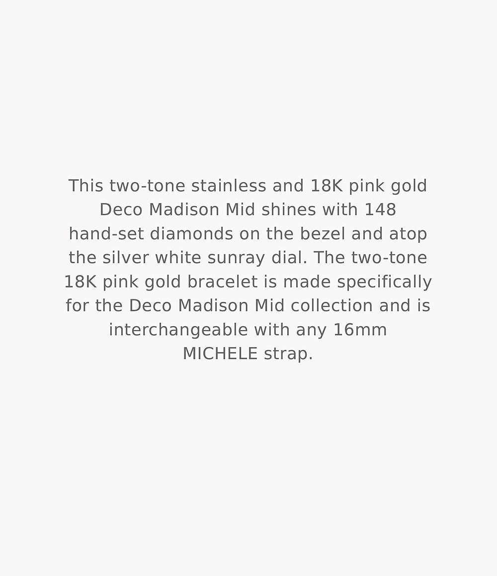 Deco Madison Mid Two-Tone 18K Pink Gold Diamond Watch | MWW06G000015