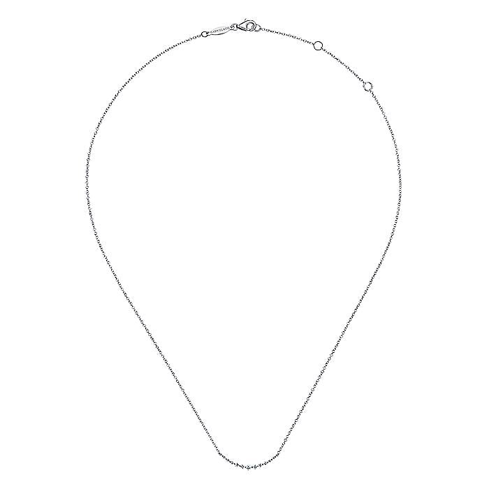 14K White Gold Diamond Curved Bar Necklace | NK4942W45JJ