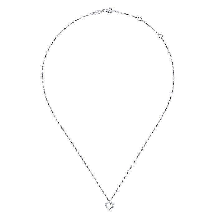 Sterling Silver Heart Beaded Necklace | NK6463SVJJJ