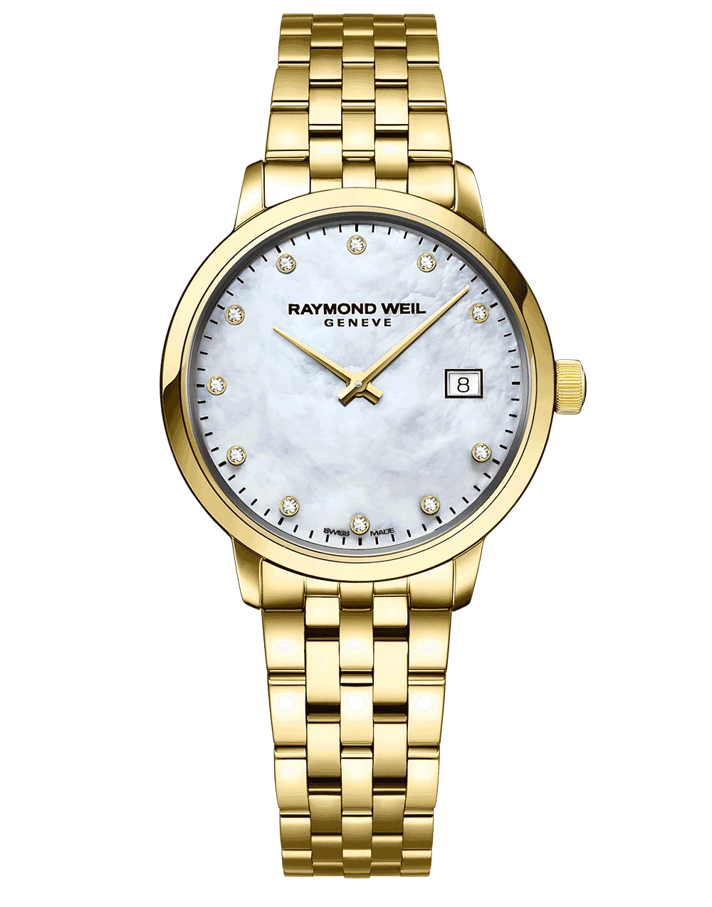 Raymond Weil Toccata Classic Ladies Gold Diamond Steel Watch| 5985-P-97081