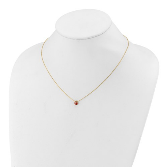 14k Enameled Ladybug 17in Necklace| XCH213