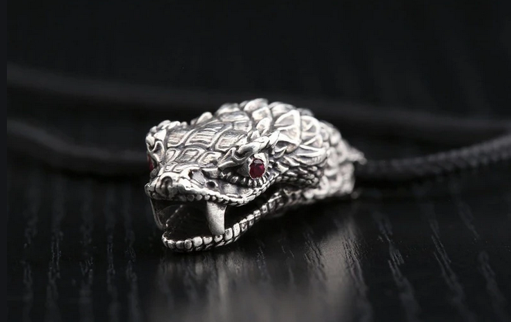 William Henry Snake with Red Topaz | HEN-004