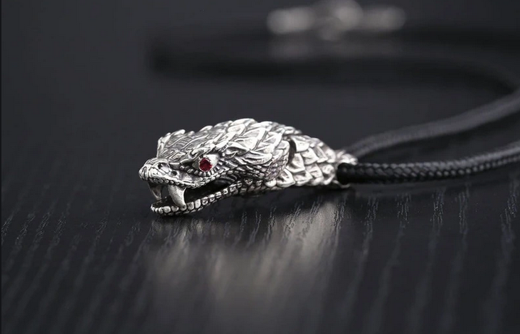 William Henry Snake with Red Topaz | HEN-004