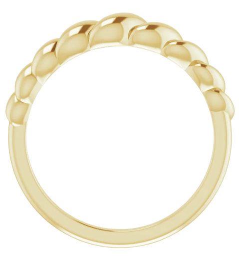 14K Yellow Rope Dome Ring| RG0001