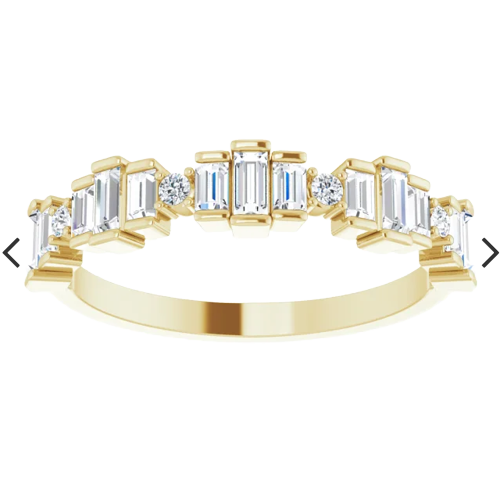 14K Yellow 5/8 CTW Natural Diamond Band| RIG0004