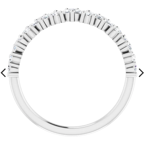 14K White 1/2 CTW Natural Diamond Tilted Marquise Band| RIG0007