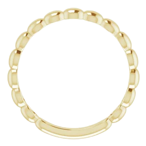 14K Yellow Stackable Bead Ring| RIG0012