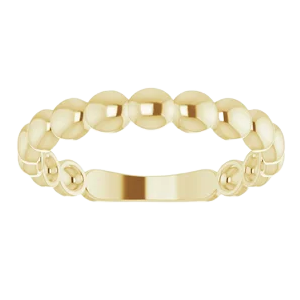 14K Yellow Stackable Bead Ring| RIG0012