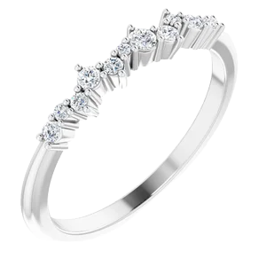 14K White 1/8 CTW Diamond Stackable Ring|  124328