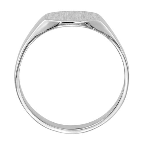 14k Child's White Gold Signet Ring | RS642