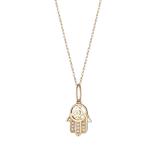 Diamond hamsa 2025 hand pendant