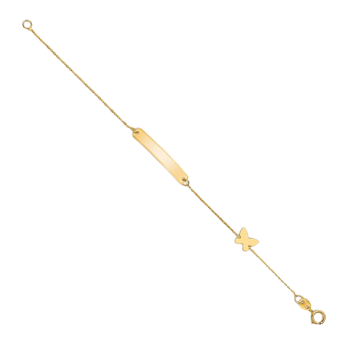 14k  Polished Butterfly ID Bracelet