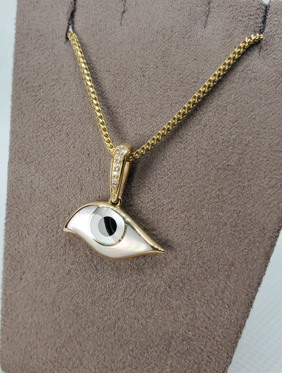 Kabana Evil eye pendant with Bronze Mother of pearl & Diamonds | 804-00019