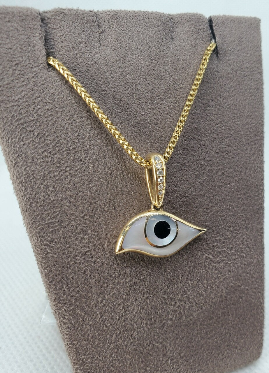 Kabana Evil eye pendant with Bronze Mother of pearl & Diamonds | 804-00019