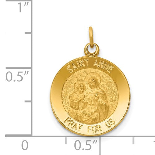 14k Saint Anne Medal Charm | XAC228