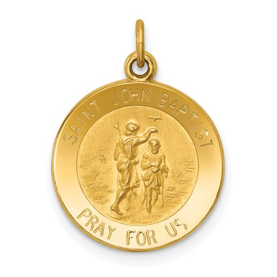 14k Saint John Baptist Medal Charm