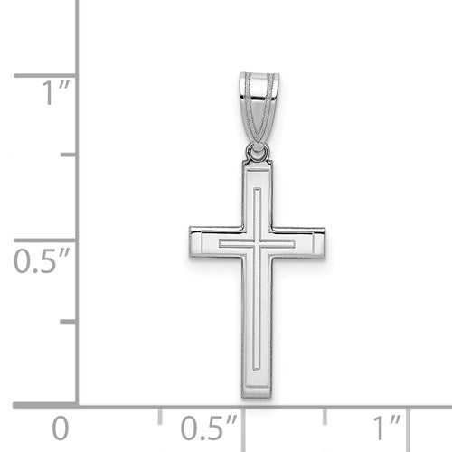 14kt White Gold Cross