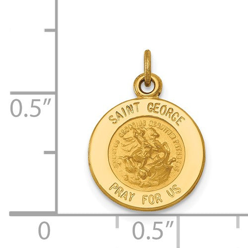 14k Saint George Medal Charm | XR613