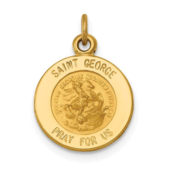 14k Saint George Medal Charm | XR613