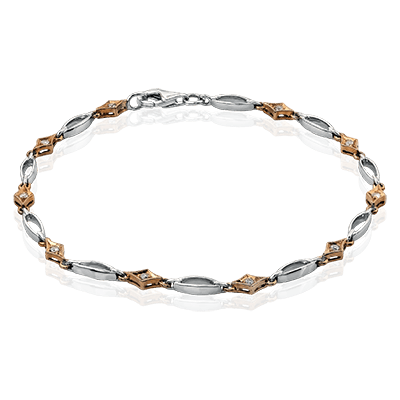 Zb106 Bracelet 14k Gold White