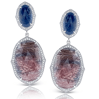 Ze490 Color Earring 14k Gold White