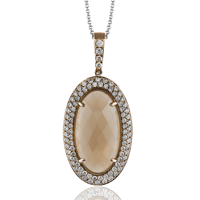 Zp419 Color Pendant 14k Gold White