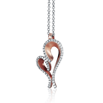 Zp471 Heart Pendant 14k Gold White