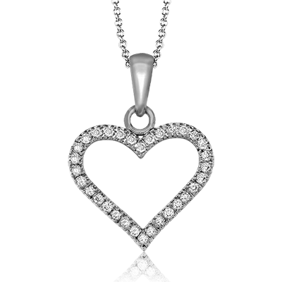 Zp600 Heart Pendant 14k Gold White