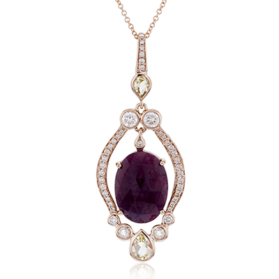 Zp813 Color Pendant 14k Gold White