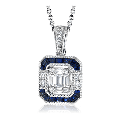 Zp881 Color Pendant 14k Gold White