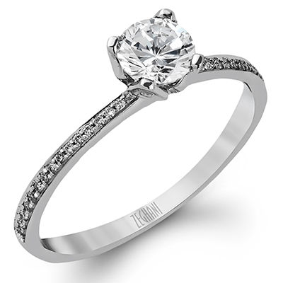 Zr105 Wedding Set 14k Gold White Semi