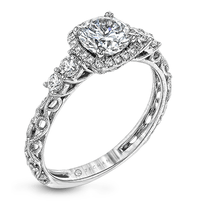 Zr1500 Engagement Ring 14k Gold White Semi
