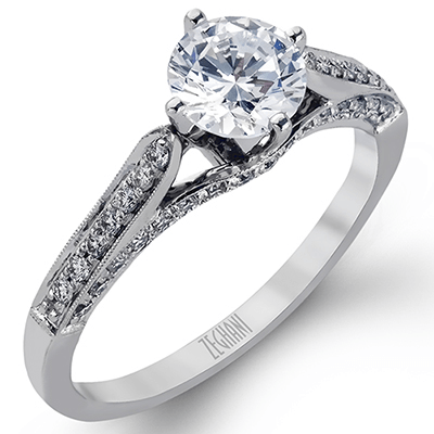 Zr150 Wedding Set 14k Gold White Semi