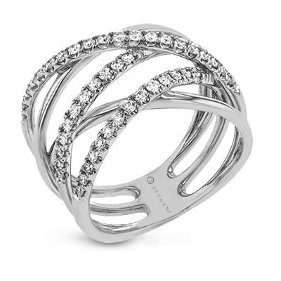 Zr1612 Right Hand Ring 14k Gold White