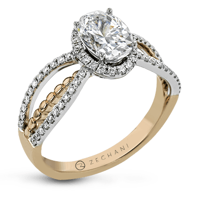 Zr1694 Engagement Ring 14k Gold White Semi