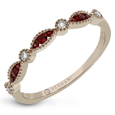 Zr1715-r Color Ring 14k Gold White