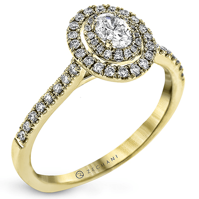 Zr1869-y Engagement Ring 14k Gold White Semi