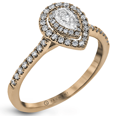 Zr1870-r Engagement Ring 14k Gold White Semi