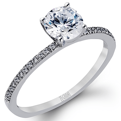 Zr260 Wedding Set 14k Gold White Semi