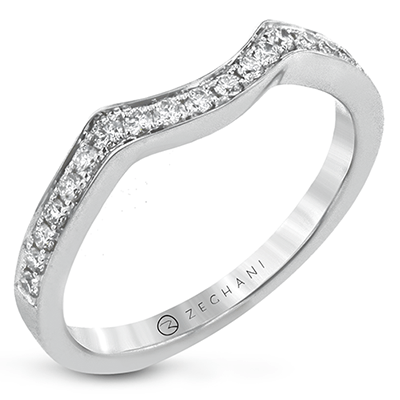 Zr30pvwb Wedding Set 14k Gold White Band