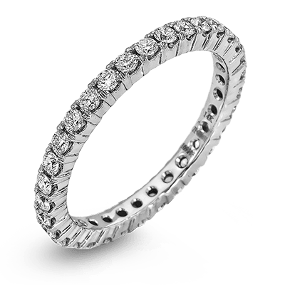 Zr37 Anniversary 14k Gold White Band